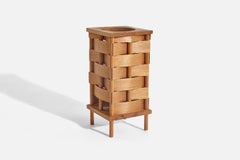 Swedish Designer, Table Lamp, Pine, Moulded Pine Veneer, Sweden, 1970s