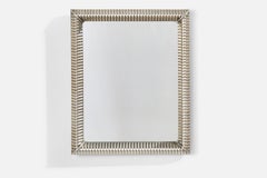 Italian Designer, Wall Mirror, Aluminium, Italy, 1940s