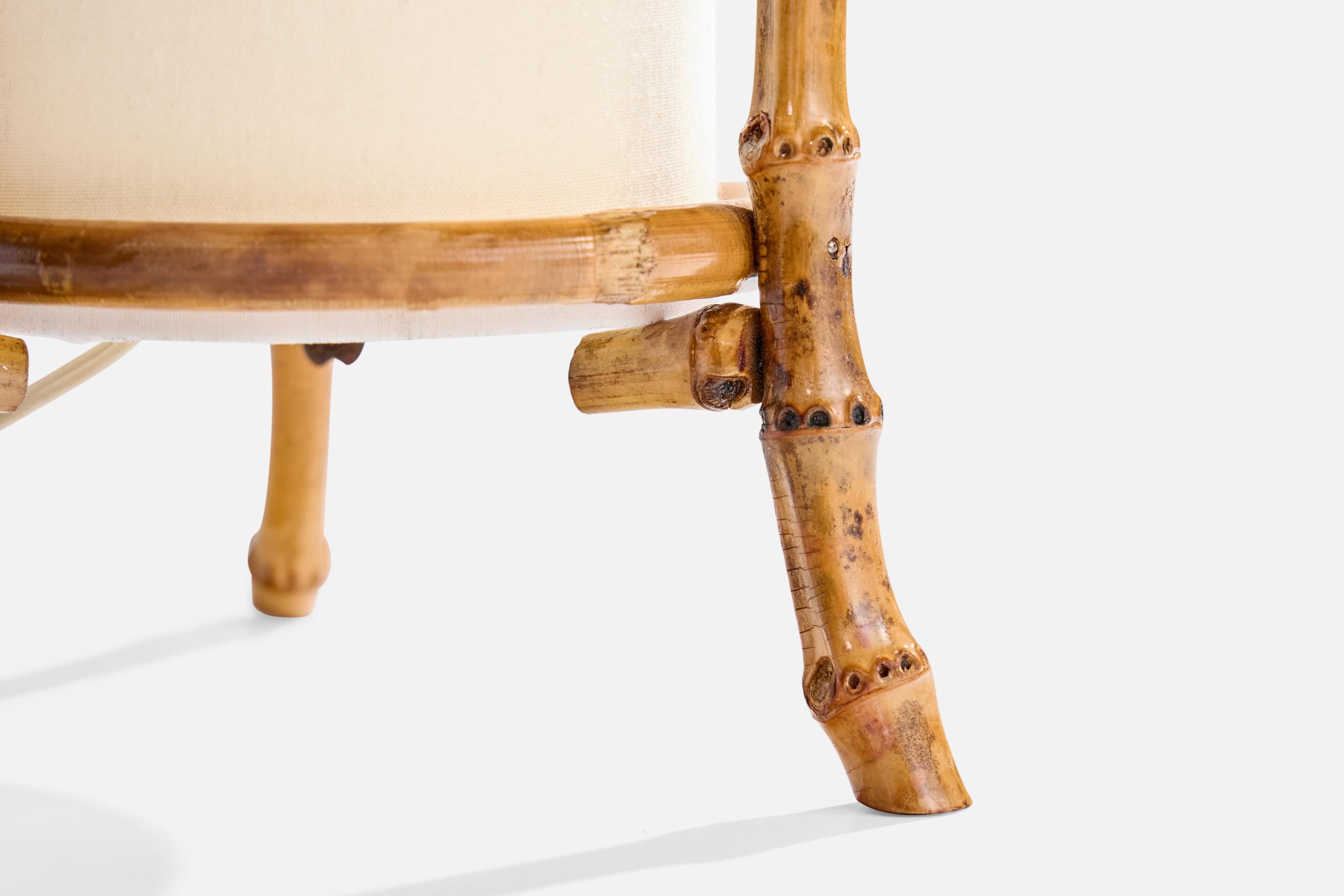 French Designer, Table Lamp, Bamboo, Paper, France, 1970s For Sale 2