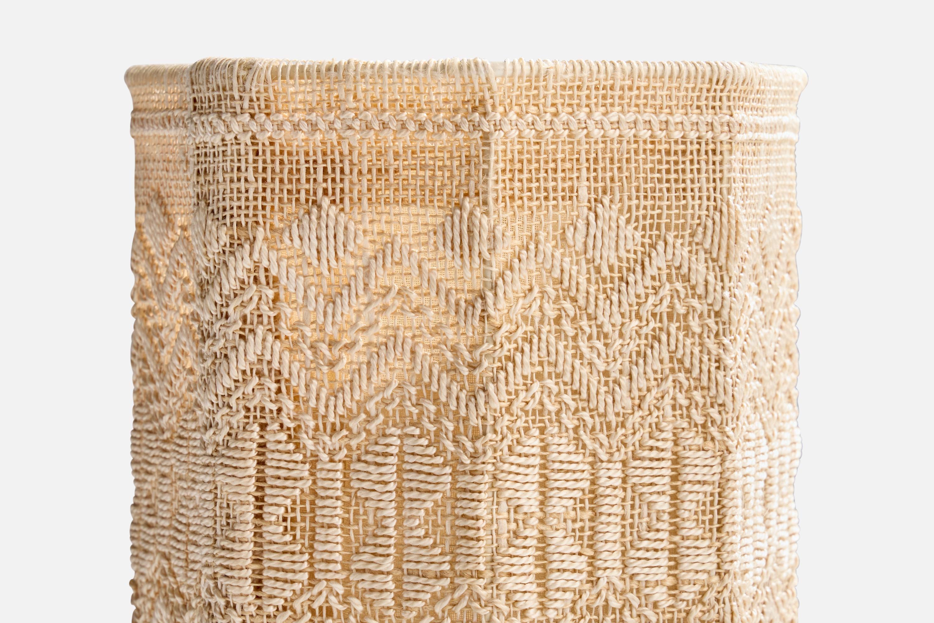 Late 20th Century Swedish Designer, Table Lamp, Metal, Fabric, Sweden, 1970s For Sale