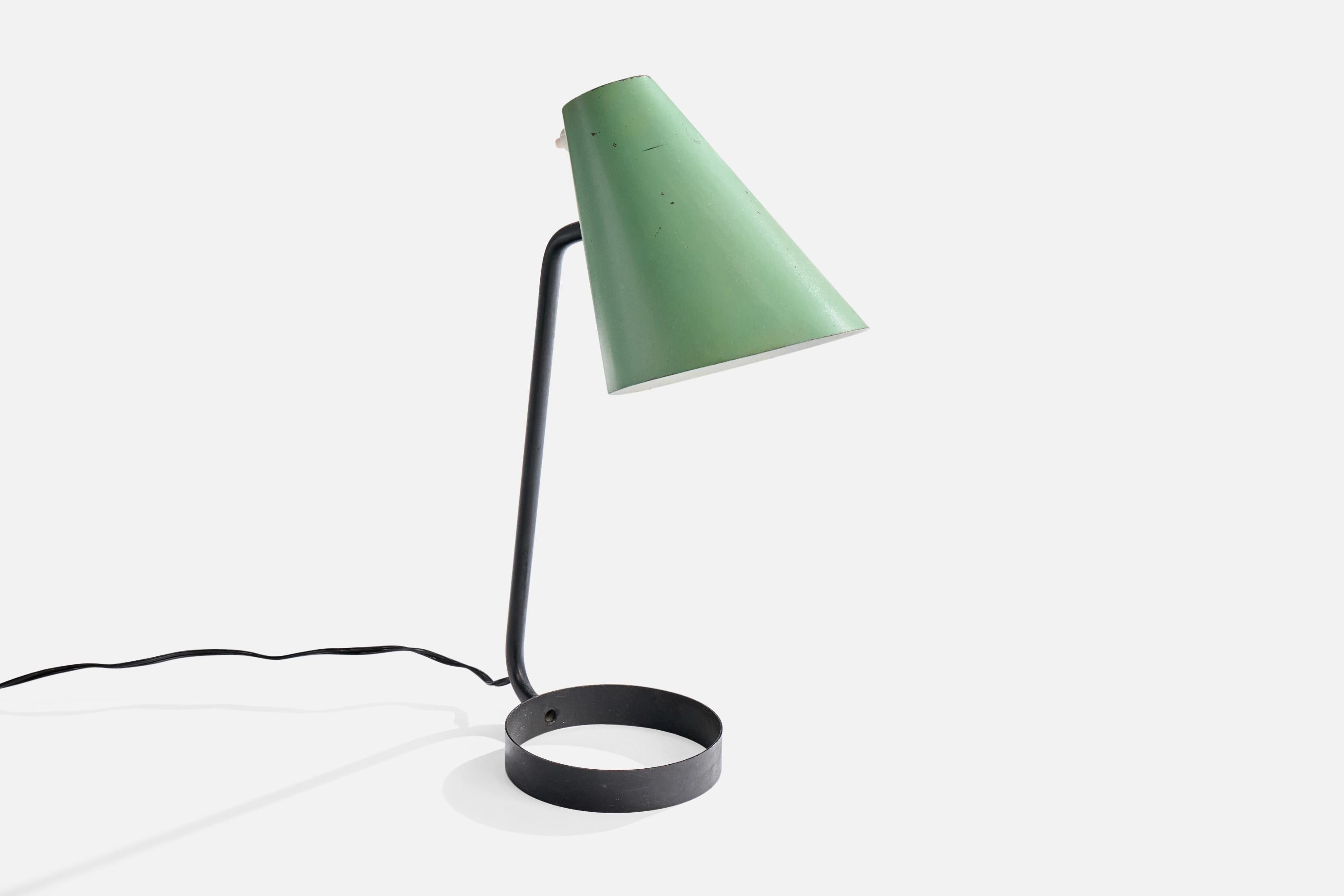Mid-20th Century French Designer, Table Lamp, Metal, France, 1950s For Sale