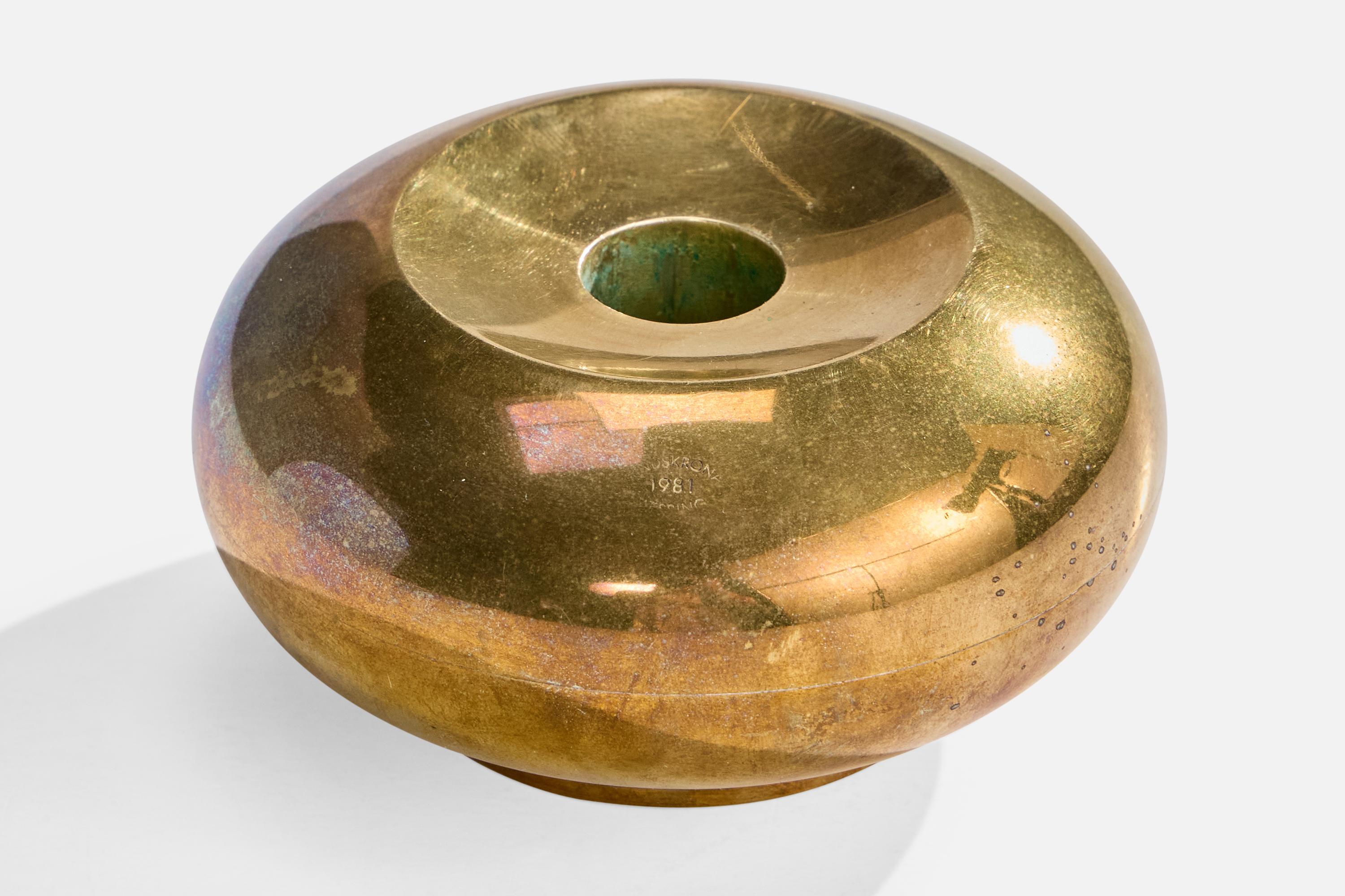 Svedese Landskrona Mässing, Candelieri, ottone, Svezia, 1978 in vendita