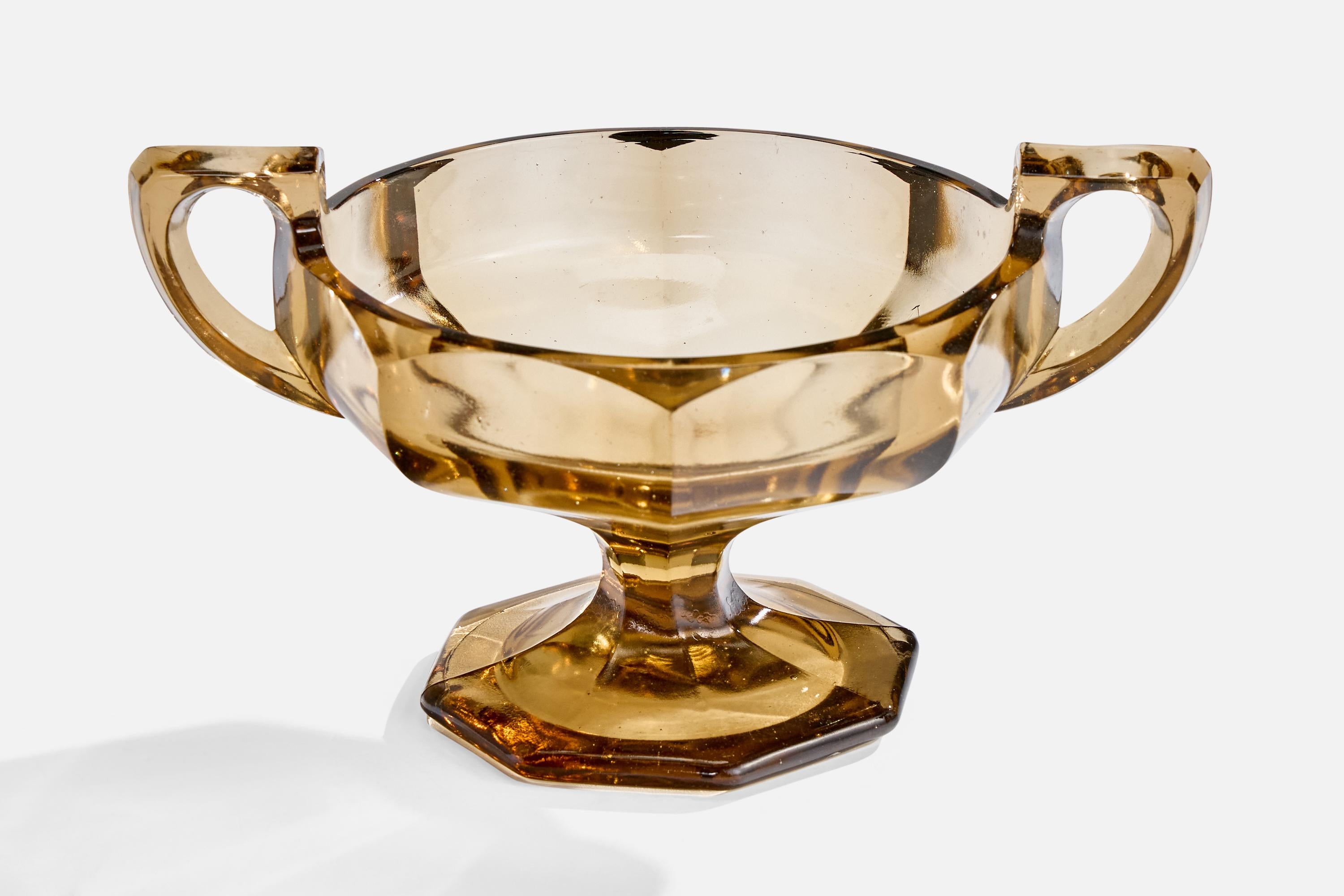Scandinavo moderno Ciotola di design svedese, vetro, Svezia, anni '1930 in vendita