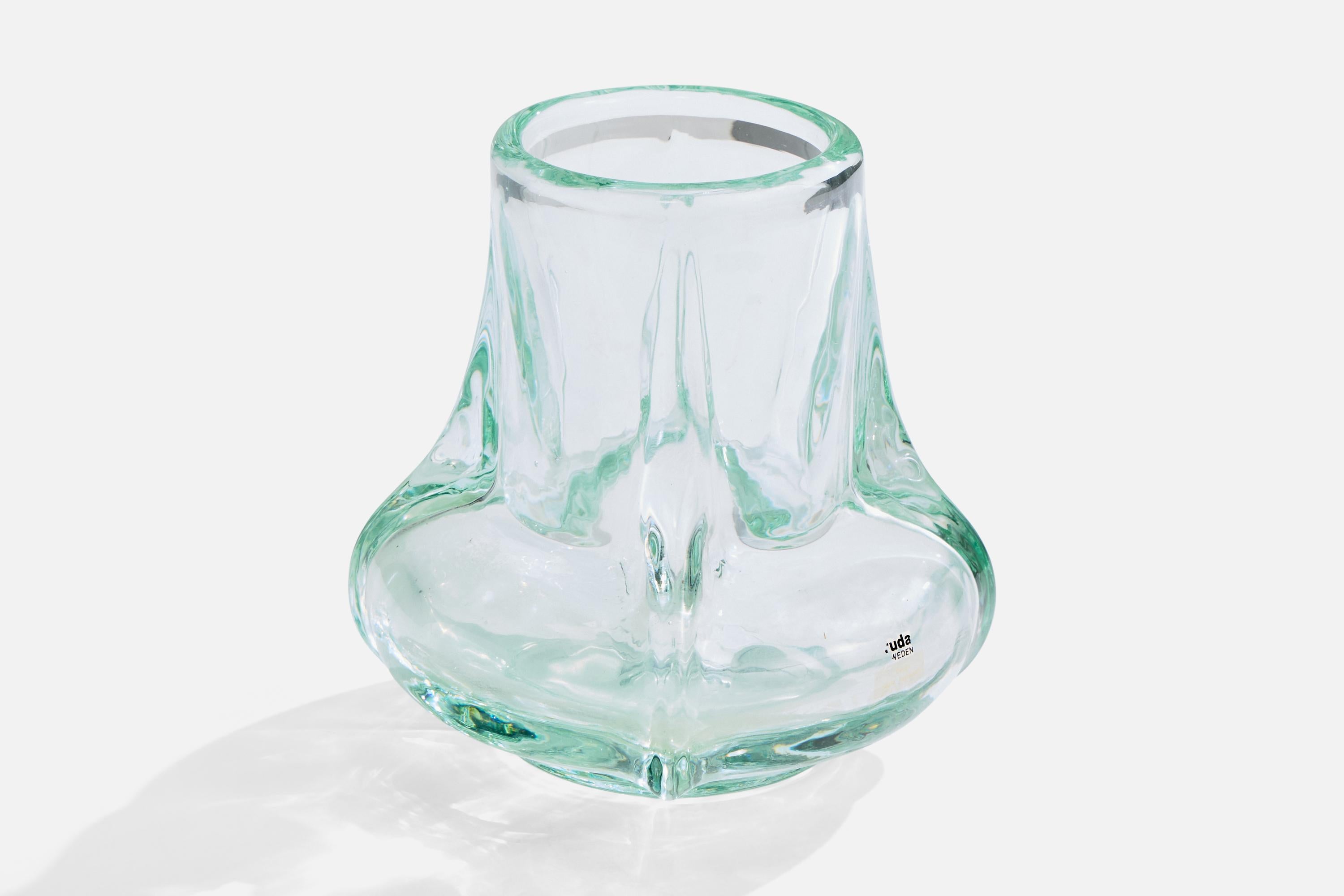 Mid-Century Modern Göte Augustsson, vase, verre, Suède, années 1960 en vente