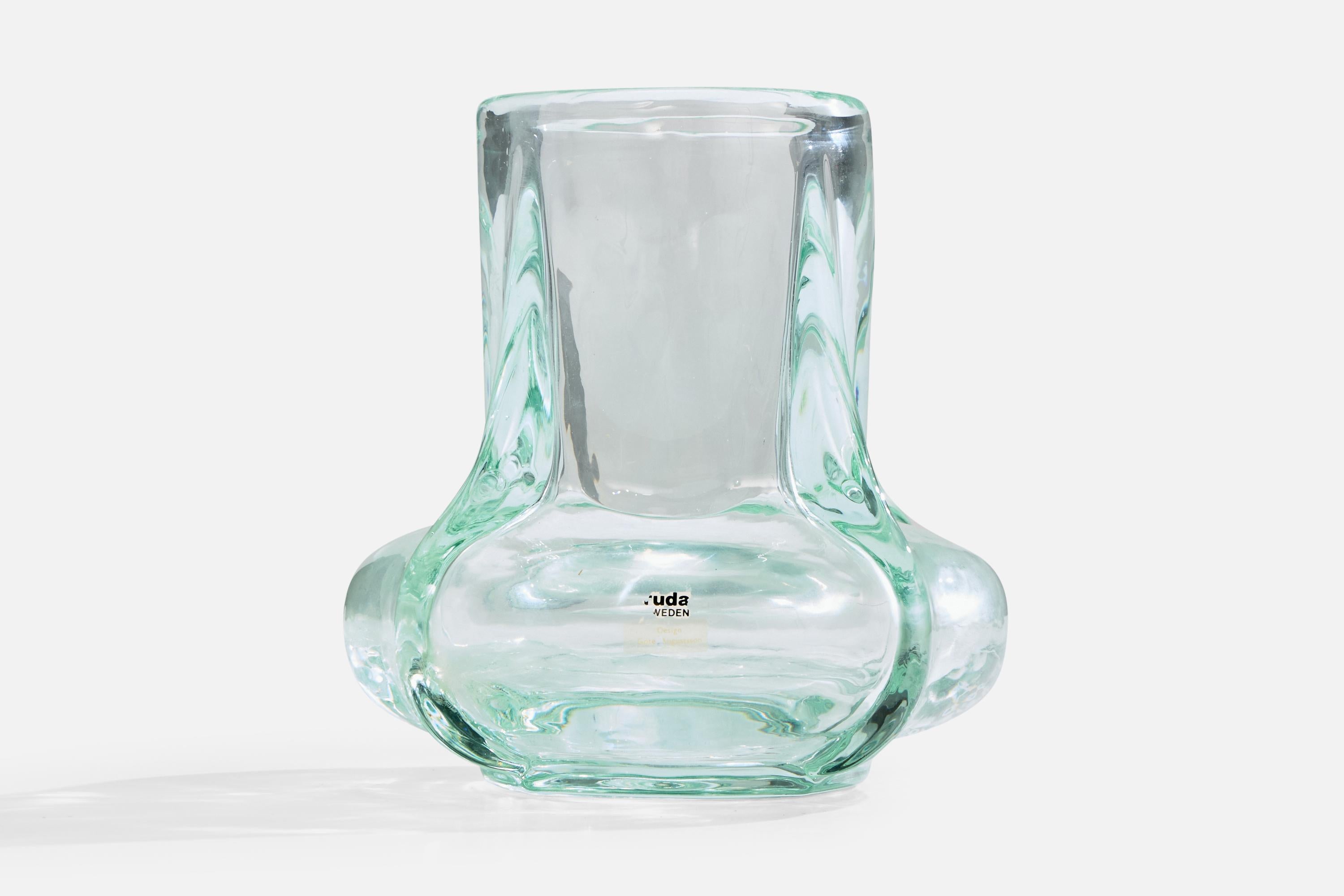 Suédois Göte Augustsson, vase, verre, Suède, années 1960 en vente