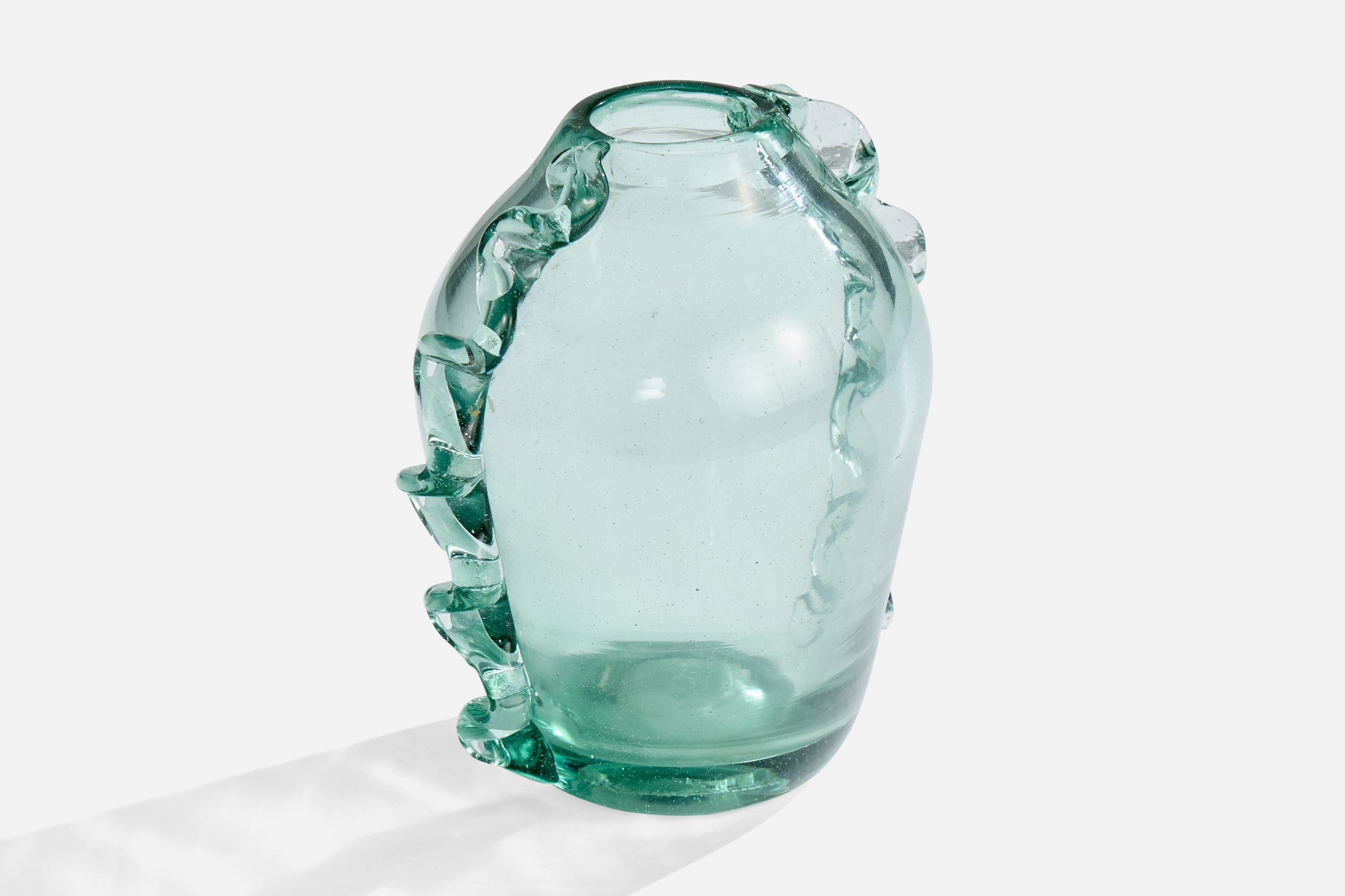 Scandinavo moderno Ture Berglund, Vaso, Vetro, Svezia, anni '40 in vendita