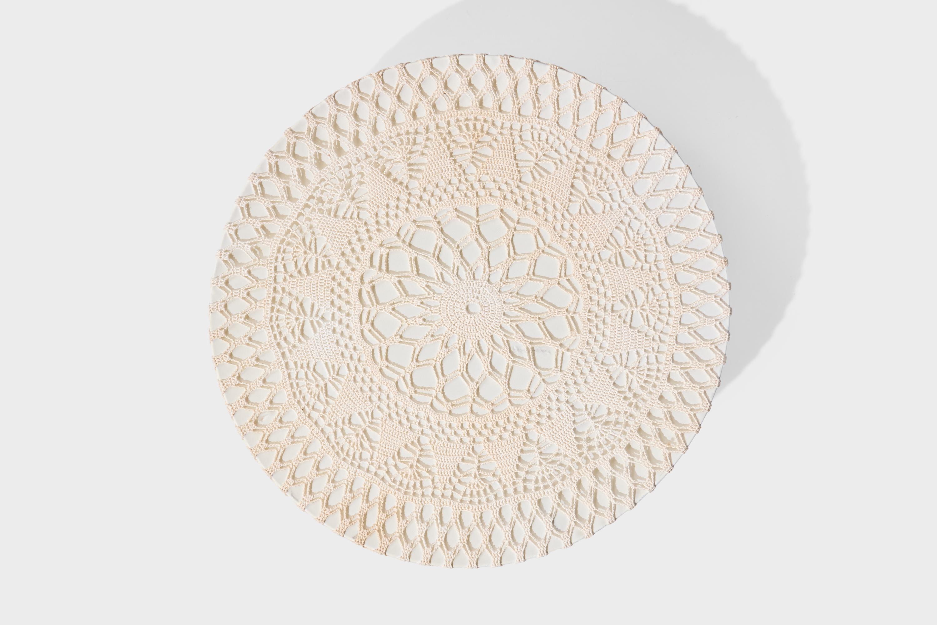 Mid-Century Modern Swedish Designer, Flush Mount, Fabric, Sweden, 1970s For Sale