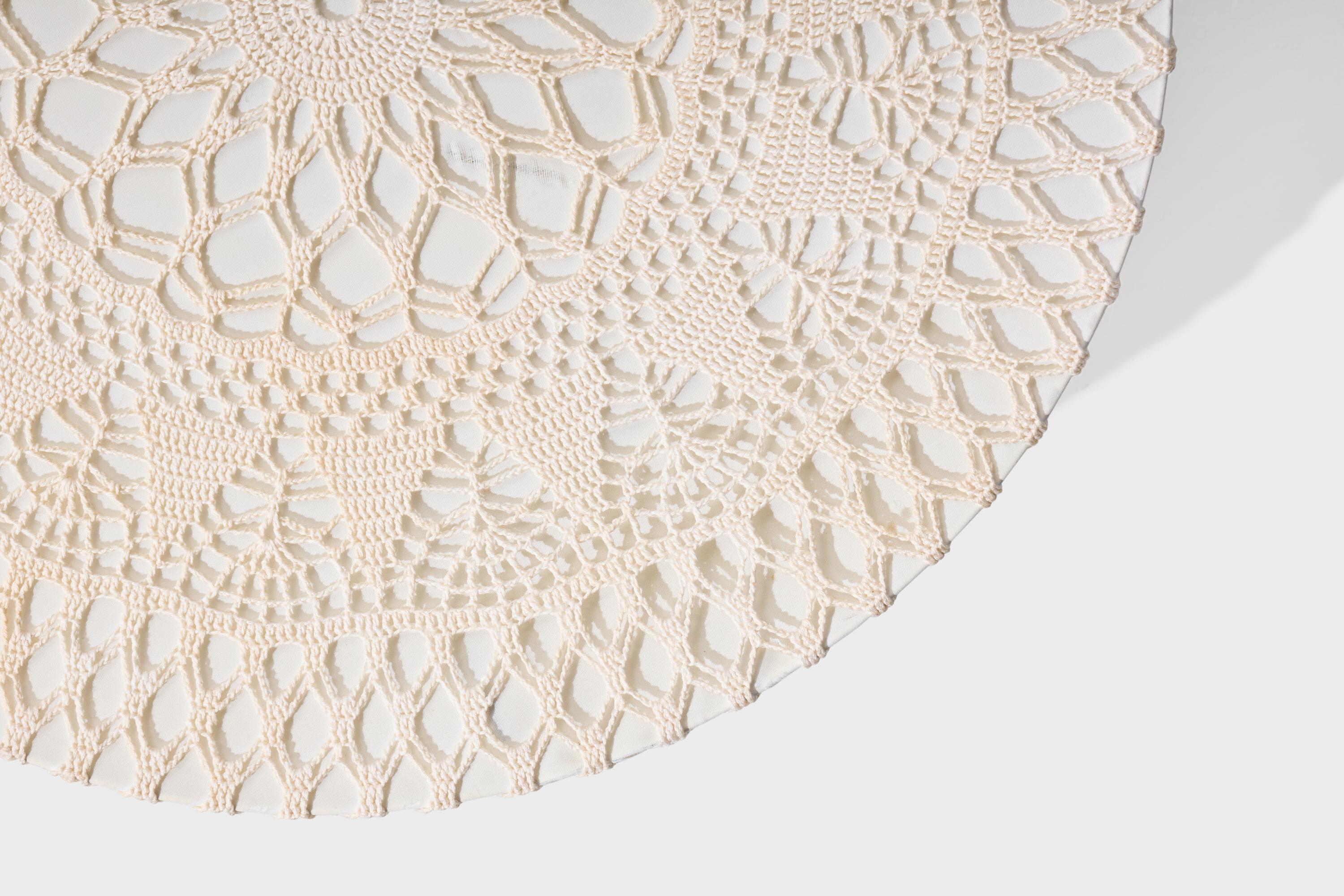 Swedish Designer, Flush Mount, Fabric, Sweden, 1970s For Sale 2