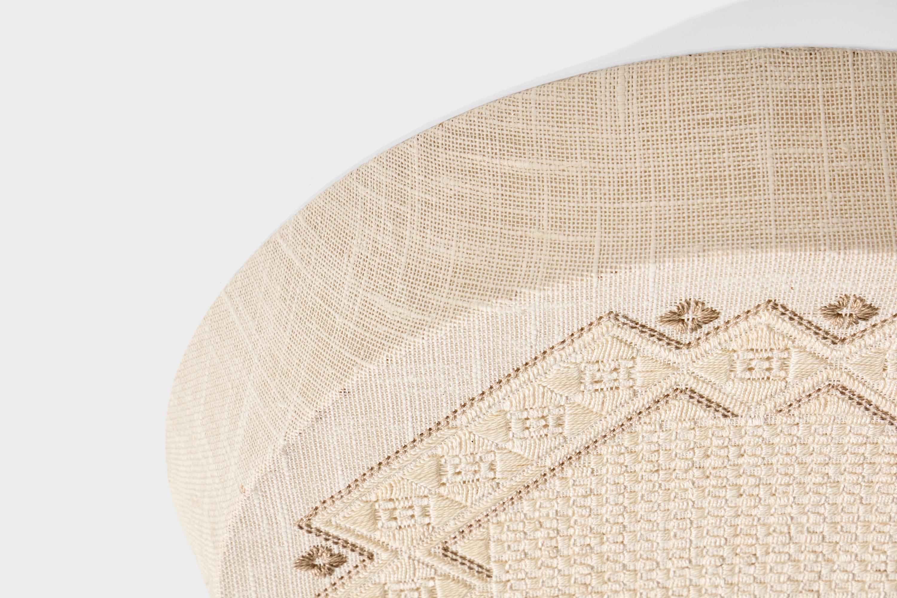 Swedish Designer, Flush Mount, Fabric, Sweden, 1970s For Sale 1