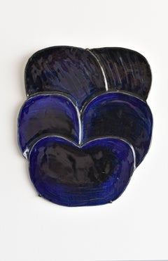 Birger Kaipiainen, Blue and Black Ceramic Wall Plate from Expo 67
