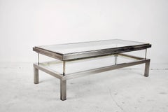 Coffee Table with Glass Case by Maison Jansen, 1970s