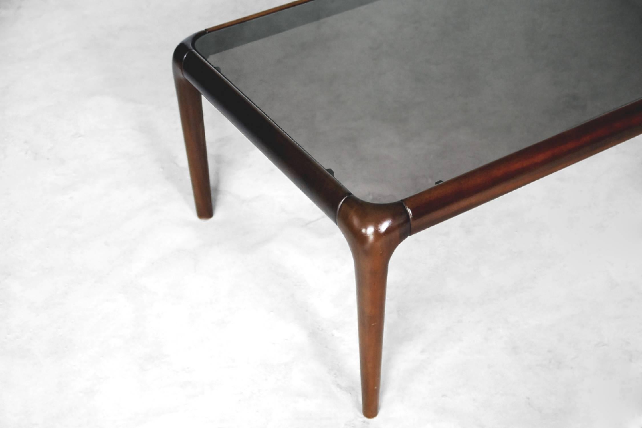 Rio Wood and Crystal Glass Side Table from Hohnert Design, 1960s 3