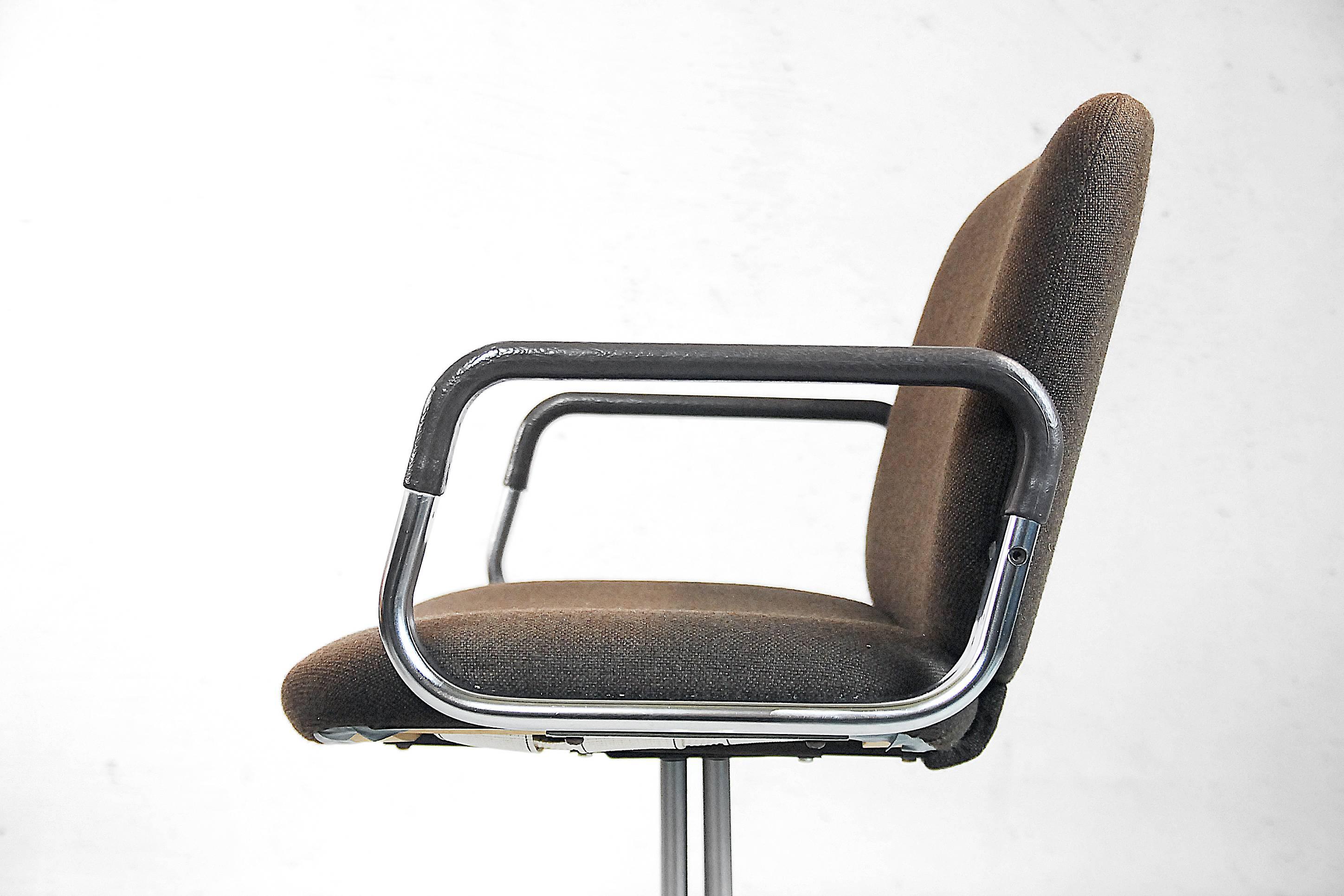 Brown Aluminum Chairs from Mauser, 1970s, Set of Two For Sale 1