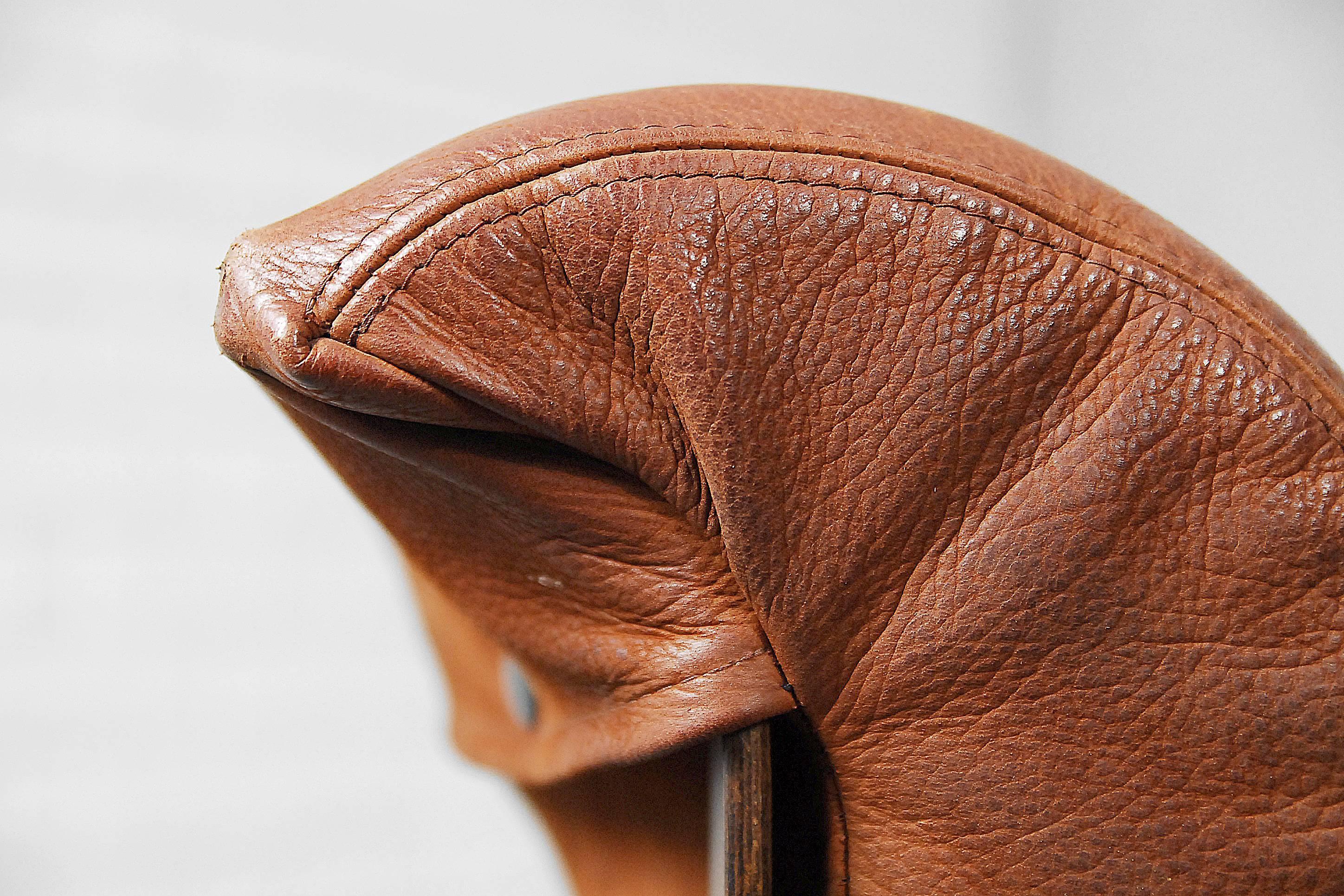 Vintage Swedish Leather Kroken Chair by Ake Fribytter for Nelo, 1974 For Sale 2