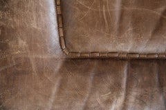 Swivel Leather Lounge Chair by Carl Straub, 1950s