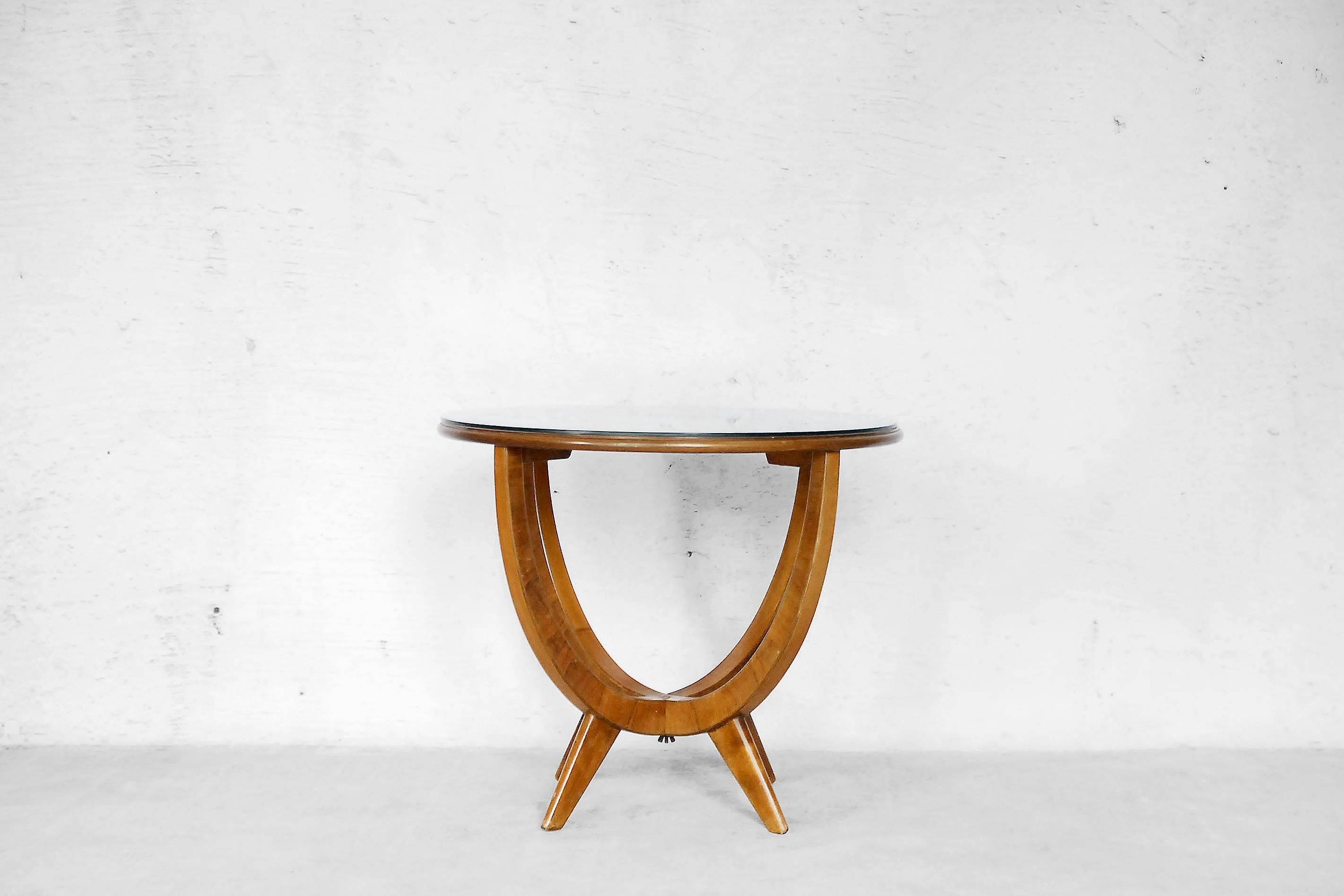 Woodwork Polish Walnut Table from Bydgoskie Fabryki Mebli, 1950s