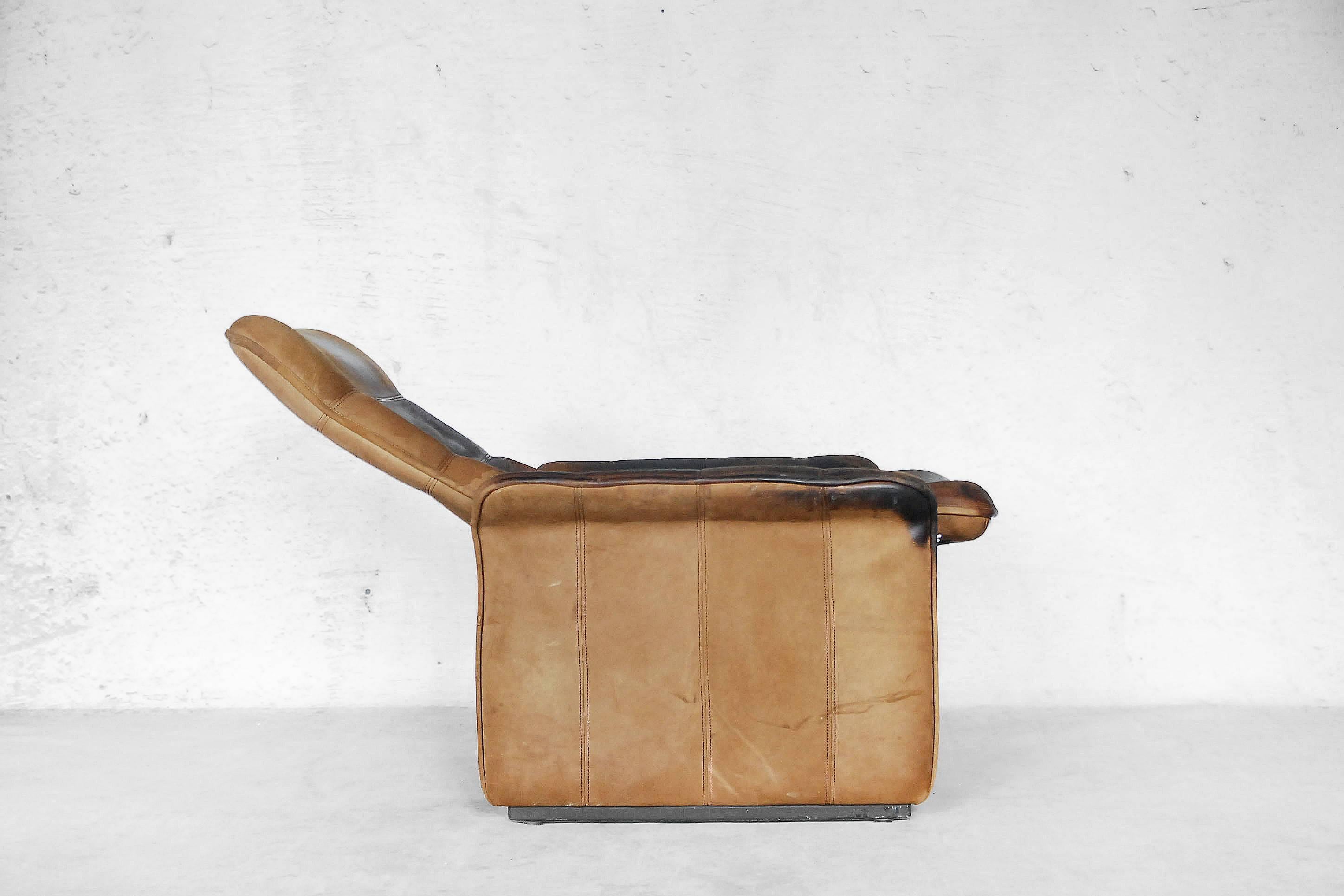 Swiss Adjustable DS-50 Buffalo Leather Lounge Chair from De Sede, 1970s