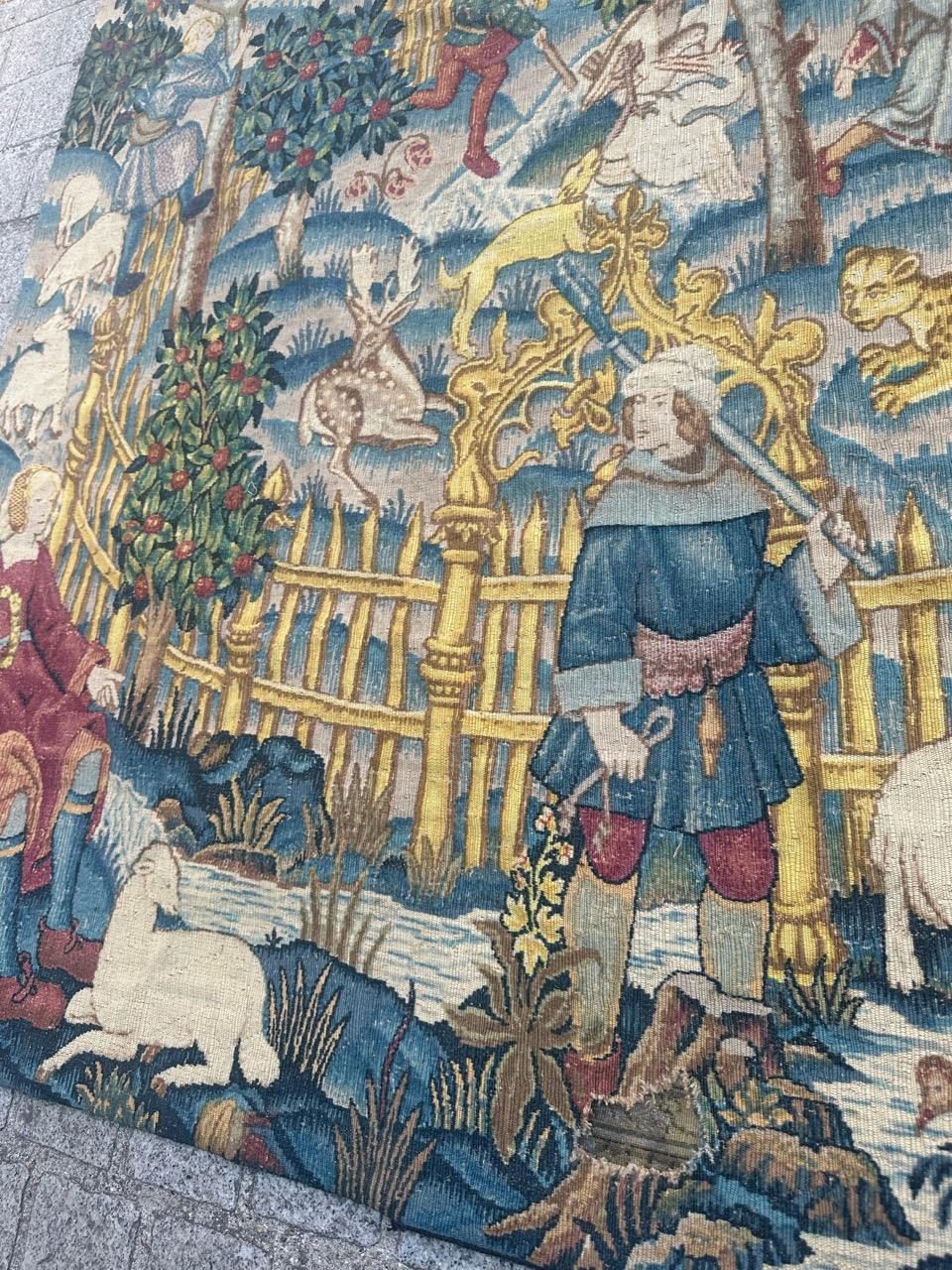 Schöner französischer Wandteppich im Aubusson-Stil 