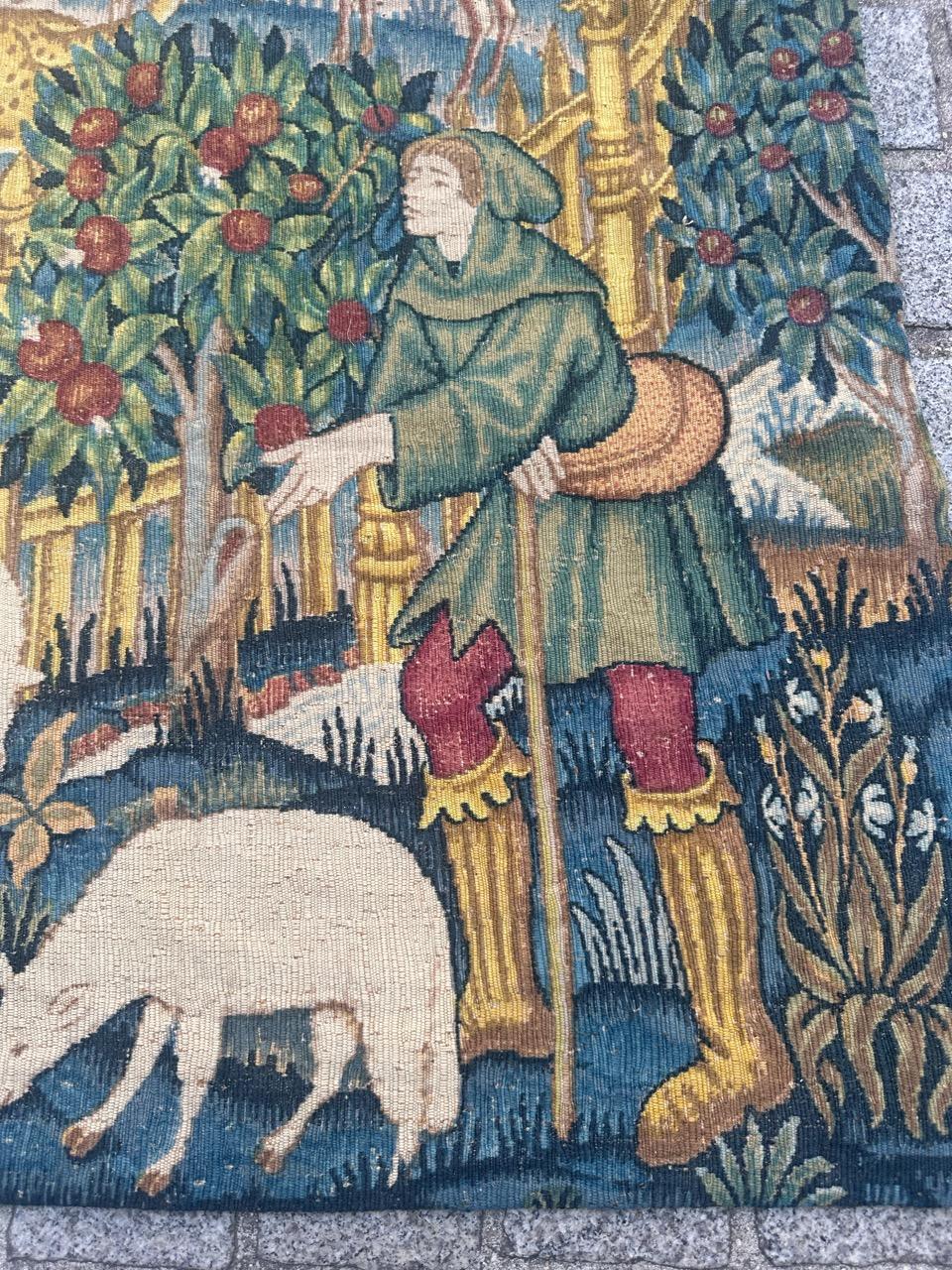 Schöner französischer Wandteppich im Aubusson-Stil 