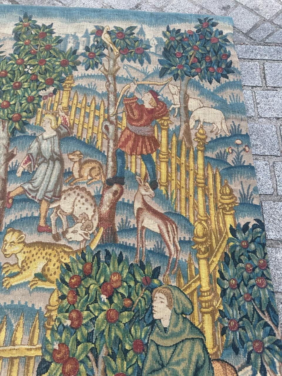 Schöner französischer Wandteppich im Aubusson-Stil 