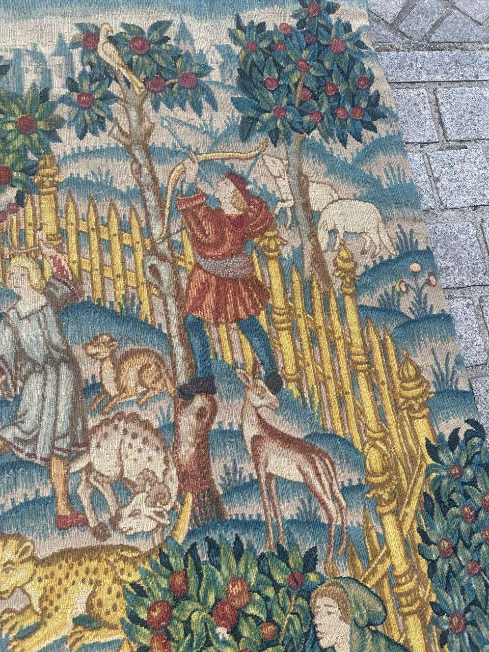 Schöner französischer Wandteppich im Aubusson-Stil 