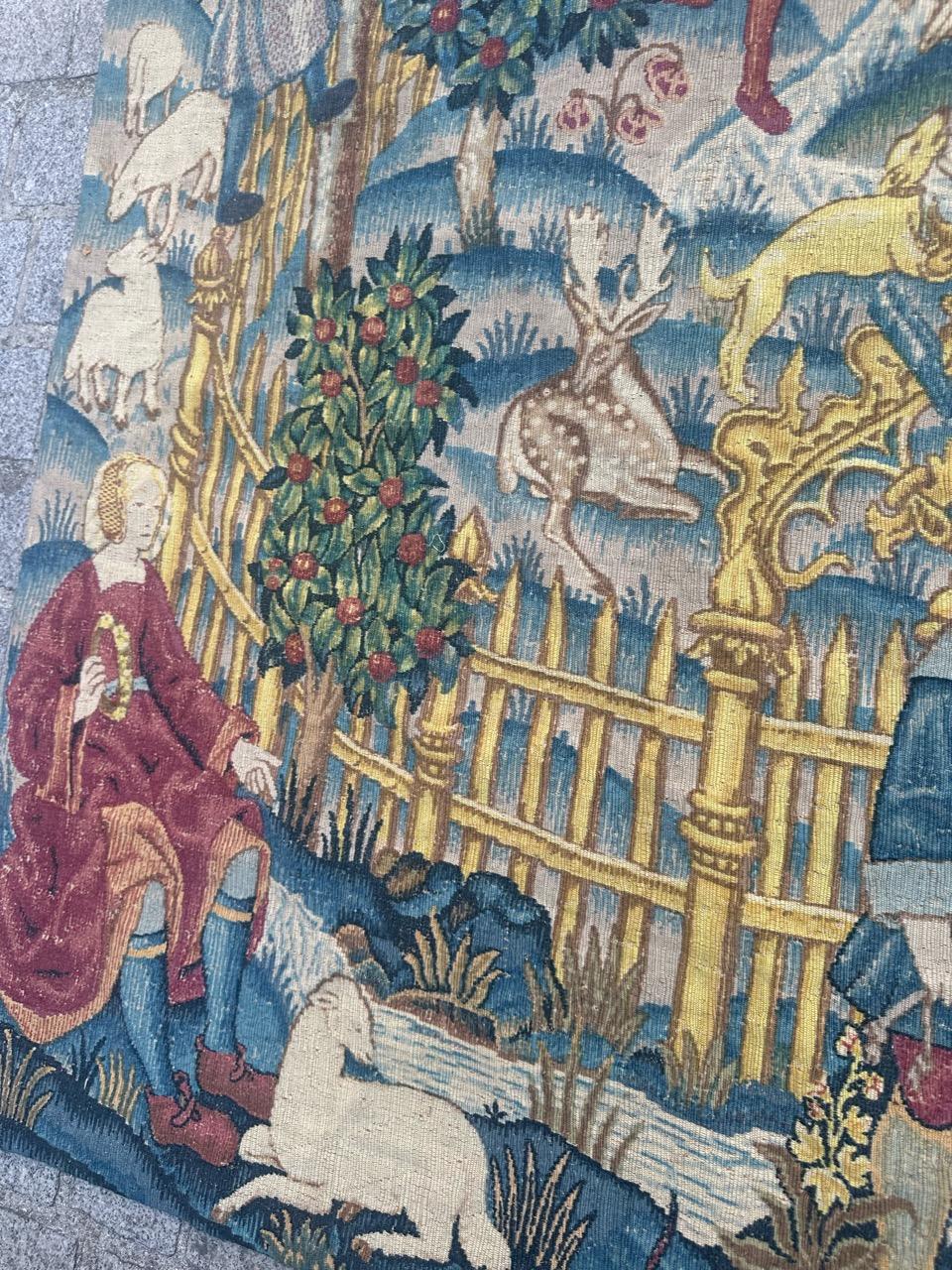 Schöner französischer Wandteppich im Aubusson-Stil 