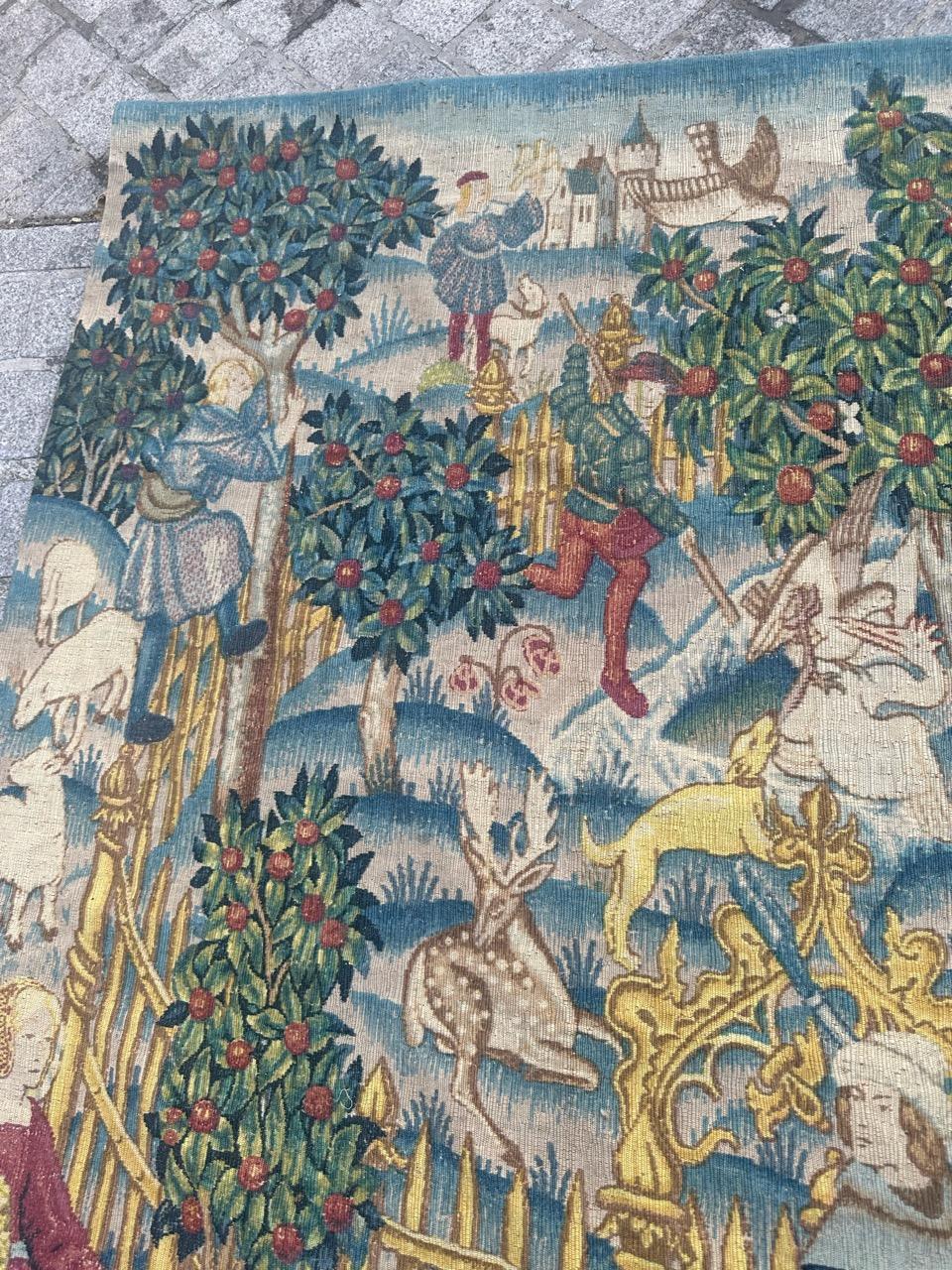 Schöner französischer Wandteppich im Aubusson-Stil 