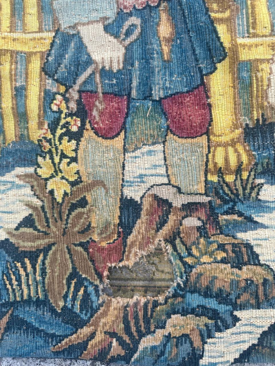 Schöner französischer Wandteppich im Aubusson-Stil 