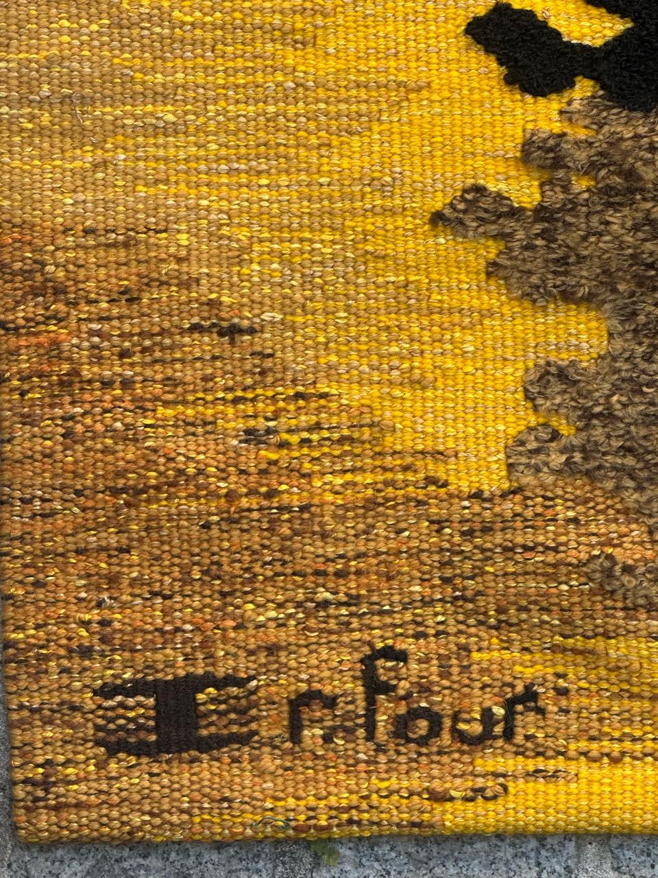 Nice modern French Aubusson Tapestry by « Gemmanick » For Sale 5
