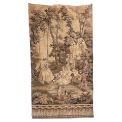 Hübsche antike französische Aubusson-Stil Jacquard-Wandteppich Panel