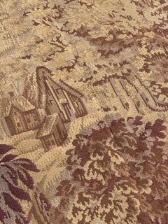 Bonito panel de tapiz Jacquard de estilo Aubusson francés antiguo