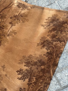 Grazioso pannello di arazzo jacquard in stile Aubusson francese antico