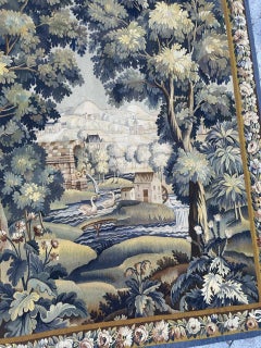 Nice Antique French Aubusson tapestry «landscape»