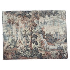 nice mid century jacquard Aubusson style tapestry.