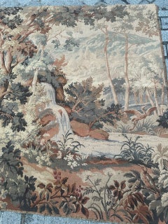 nice mid century jacquard Aubusson style tapestry.