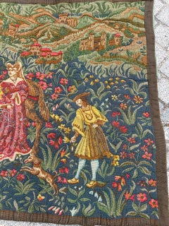 Belle tapisserie française de style Aubusson en jacquard