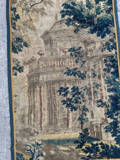 Bonito fragmento de tapiz de Aubusson del siglo XVII, pieza de interés histórico-artístico