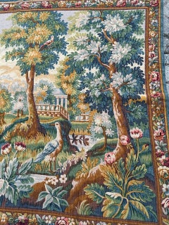 Pretty vintage silk screen printed tapestry "Verdure Chantilly"