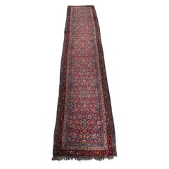 Nice 19th century long Kurdish runner rug