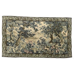 Nice Midcentury French Aubusson Style Jacquard Tapestry « landscape »