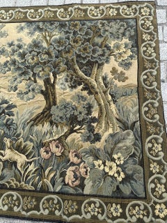 Nice Midcentury French Aubusson Style Jacquard Tapestry « landscape »