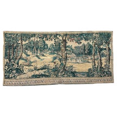 Pretty vintage silk screen printed tapestry "the clearing"