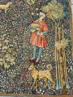Nice French Aubusson Style screen printed by hand tapestry "the dance"
