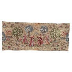 Nice vintage medieval French Aubusson Style Jacquard tapestry