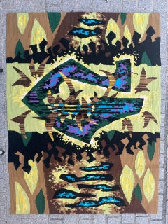 Nice Modern French Aubusson Tapestry by J.CL Duprez "terrestrial lyre"