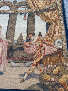 Wonderful antique extremely fine Silk French Beauvais Tapestry