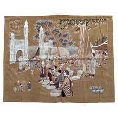 Beautiful antique silk Chinese Embroidery tapestry