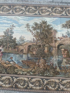 Nice French Aubusson Style Jacquard Tapestry "riverside"