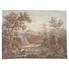 Pretty vintage French Aubusson style Jacquard Tapestry