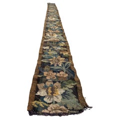 Pretty 19th century French Aubusson jacquard border fragment tapestry